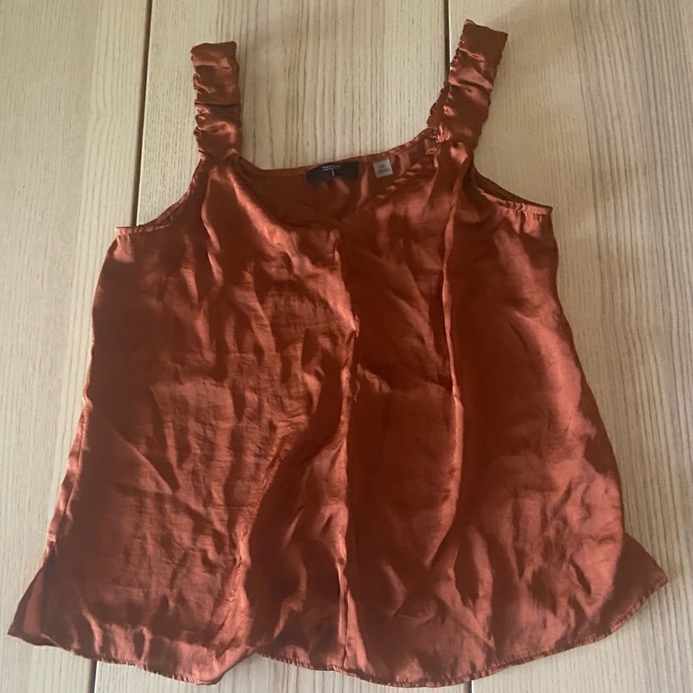 Tahari Satin copper tank top- Small